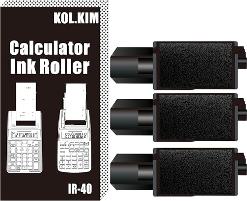 IR-40 Calculator Replacement Ink Roller for Canon Sharp Casio Ink Cartridge | Calculator Ink Rollers for Casio HR-10RC HR-8TM Replacement for Canon P23-DHV P1-DHV-3 P1-DH V CP16 IR40 NR40 PR40 IR40Bk