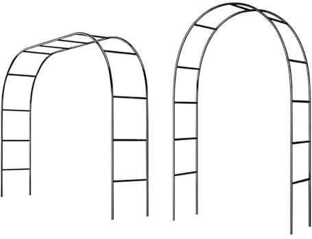 Rosenbogen Metall Torbogen Garten Aus Eisen, Breiten 280 240 220 200 180 140 120cm, Gartenbogen Rankhilfe Für Hochzeit Garten Balkon Schwarz Grün(Black,W1.2 x H2.20m)