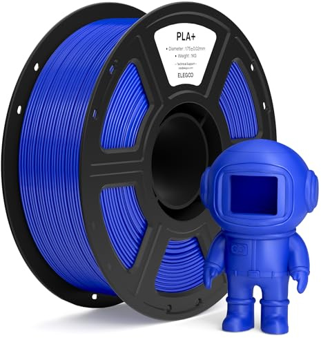 ELEGOO PLA+ Filamento 1,75mm Blu Scuro 1KG | Precisione Dimensionale +/- 0,02mm, Bobina 1kg (2,2lbs) Per la maggior parte delle Stampante 3D