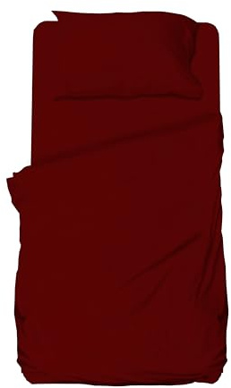 hermet Parure de lit 1 Place et demie en Microfibre, Pourpre, Parure de lit, Drap Plat, Drap-Housse avec Coins, taie d'oreiller, Winner