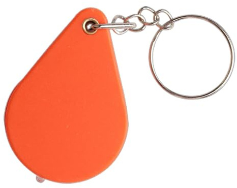Lupa de Llavero Plegable de, pequeña Lente Naranja portátil de Mano, Herramienta compacta y Ligera para Personas Mayores, inspección de Joyas, Lectura de mapas, Viajes, Oficina y Uso Diario en