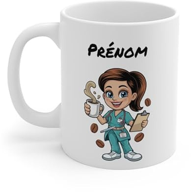 Teecustom Mug Personnalisable Bricoleur Café – Tasse Artisan Électricien 325ml avec Prénom – Cadeau Ouvrier, Papa, Collègue/Métier (Aide_Soignante)