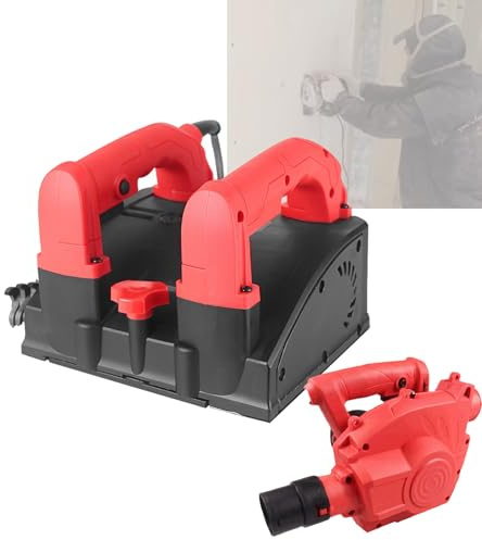 QIUNAOZI Macchina per pareti con Pala, Utensili elettrici per calcestruzzo, Lunghezza Lama estesa 16 cm/6,3 Pollici, Dotata di aspirapolvere, Adatta per superfici di pareti ruvide/sabbiate/Irregolari