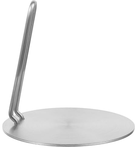OFFIGAM Diffuseur de Chaleur avec Poignée à Induction en Acier Inoxydable Plaque D'adaptation Améliore la pour Cuisinière à Gaz et Plaque à Induction