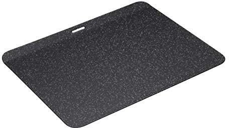 MasterClass Baking Sheet, Scratch Resistant and Induction Safe Steel Oven Tray with Vitreous Enamel Coating, 35 x 28cm, Black