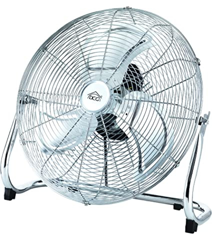 DCG VENTILATORE VERTICALE CRB1220, Diametro 45 cm, 3 velocità, Inclinazione alto- basso, Struttura e griglia in metallo cromato. Dimensioni: 55 x 56 x 20cm.