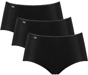 Sloggi 24/7 Microfibre Midi C3P Femme, Black, 48