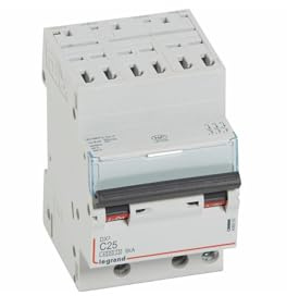 406903 Disjoncteur triphasé 25A - 3P Courbe C - 4,5/6kA - Automatique et vis - Legrand DX3