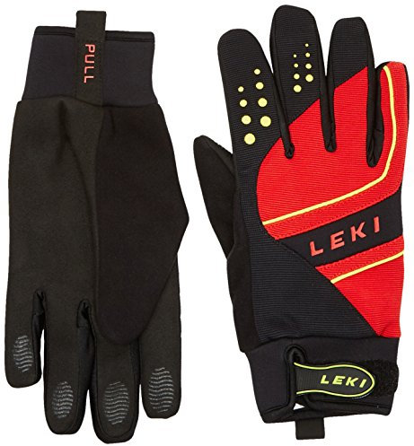 LEKI Handschuhe Thermoshield, Black-Red-Yellow, 10
