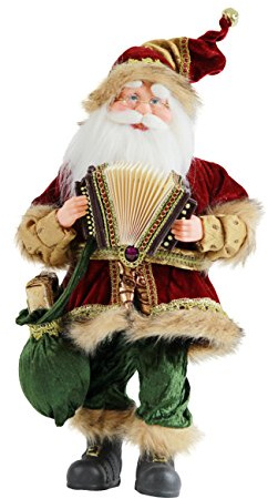 Windy Hill Collection 18 Inch Standing Animated Musical Dancing Accordion Santa Claus Christmas Figurine Figure Decoration M518050