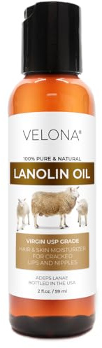 velona Lanolin Oil USP Grade 2 fl oz | 100% Pure and Natural Carrier Oil | Refined, Cold pressed | Skin, Hair, Body & Face Moisturizing | Use Today - Enjoy Results