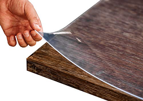 Tischfolie PVC transparent hochglanz Maßanfertigung Exakter Schnitt Tischdecke Schutzfolie Folie 2,5 mm (90 x 160 cm)