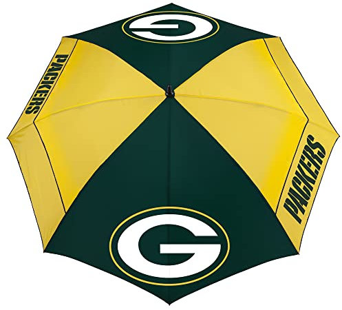Team Effort Golf-und Sportausrüstung 62 Umbrella Green Bay Packers WindSheer Lite Golfschirm, 157,5 cm, Einheitsgröße