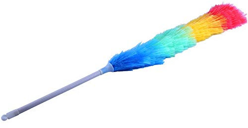 NIMOA Duster - Colorato Morbido Anti Statico Feather Duster con Manico Lungo for la Polvere di Pulizia