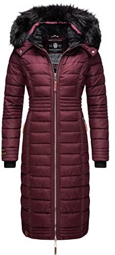 Navahoo Umay - Cappotto invernale trapuntato da donna, taglie XS-XXL, Rosso vinaccia, L