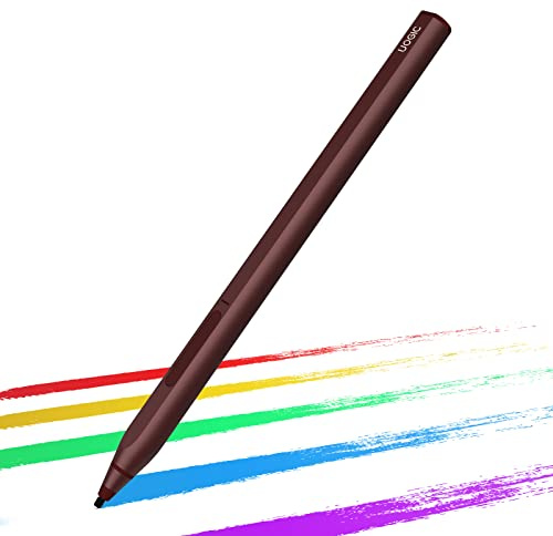 Uogic Stylet pour Microsoft Surface, Fixation Magnétique, sensibilité à la Pression 4096, Rejet de la Paume et Inclinaison, Rechargeable, pour Surface Pro/Go/Book/Studio/Laptop Series
