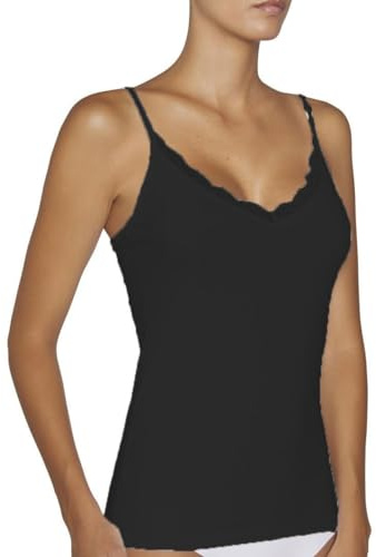 YSABEL MORA - Camiseta Lencera Tirante Fino Algodón, Diseño Mediterráneo, Confort y Sostenibilidad, Hecho en Valencia, Adaptable a Cualquier Cuerpo y Circunstancia.