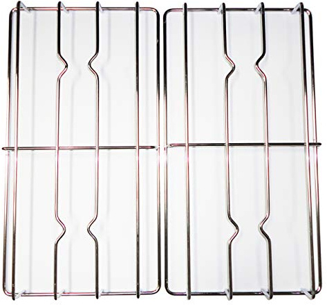 Samet Kit 2 griglie in filo cromato colore inox 433 x 230 mm. per cucina piano cottura 4 fuochi a gas - F4708/KIT