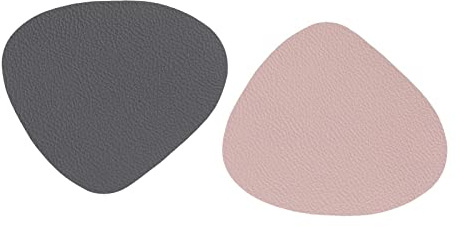 12 Stück Untersetzer Stone Grau Rosa zum Wenden Glasuntersetzer