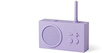 Lexon TYKHO 3 Enceinte Bluetooth Portable et Poste Radio FM, Etanche avec Batterie Rechargeable - Mauve