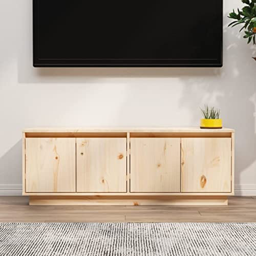 puraday Mobile Porta TV in Legno Massello di Pino Tv Cabinet Mobile Sotto Tv Mobile Tv Mobile Soggiorno Mobili Soggiorno Mobiletto Tv Mobili Tv Soggiorno Arredamento Mobile Tv 110x34x40 cm