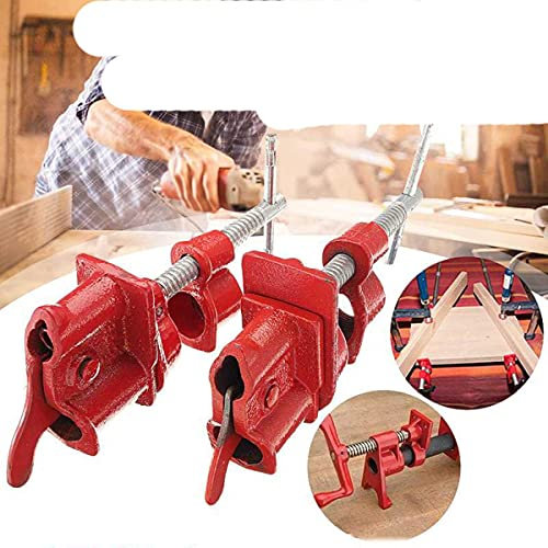 Accesorio Carpintero Herramienta de mano Abrazadera de tubo para carpintería Abrazadera de tubo de encolado de madera Abrazadera de tubo de hierro fundido de acero 3/4 1/2 pulgadas-Francia,0.5 pulga
