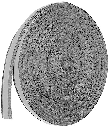 PATIKIL Reflektierende Bänder Streifen 10mm x 22yards Hohe Sichtbarkeit Reflektierende Bänder Aufgenäht Basteln Warnung Sicherheit Stoff Gurtband für Kleidung Regenmäntel Dunkel Grau