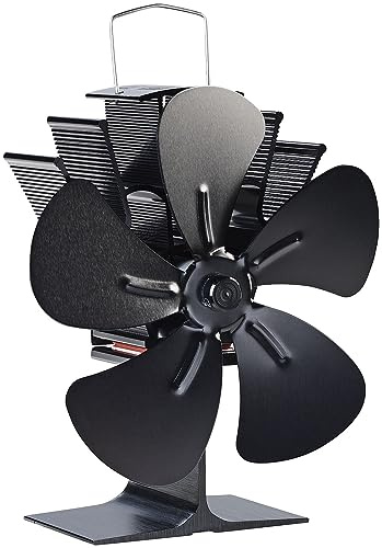 Carlo Milano Ofenventilator: Stromloser Kaminofen-Ventilator mit 5 Lüfter-Blättern, für 60-350 °C (Ofen Lüfter, Ventilator Kamin, Heiz)