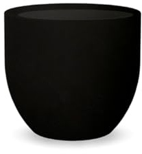 newgarden Azalea Blumentopf, rund, dekorativ für drinnen und draußen, sehr UV-beständig, großer Blumentopf für Blumen und Pflanzen, hergestellt aus Polyethylen in Spanien (Negro, ø50x41 cm)