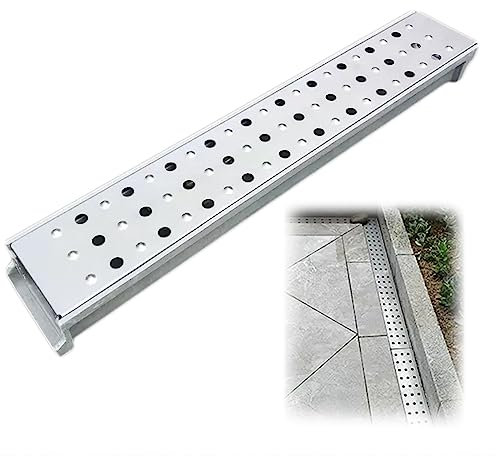 Entwässerungsgrabensystem, Einfahrtskanalabfluss mit Metallgitter, 4 Zoll breiter Betonboden, 60 cm Auffangbeckenabdeckung, Umlenker