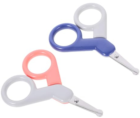 BESTonZON 2 Stück Nagelschere Nagelschneider Sicherheitsknipser Babyschere Zehennagelknipser Nagelknipser Maniküre Werkzeuge Maniküre Säuglings