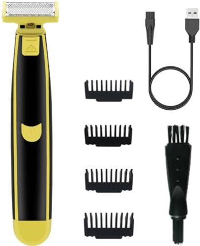 Rasoio da uomo per il corpo bagnato, asciutto e bagnato, rasoio da uomo, rasoio elettrico ricaricabile tramite USB, rasoio elettrico da uomo