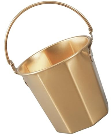 KONTONTY Large Stainless Steel Bucket Garden Bucket Handles Portable Metal Water Container