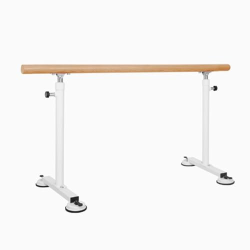 jiajulashou123 Freistehende Tragbare Ballettstange Ballettstange für Kinder Höhenverstellbar Strapazierfähig Ballettstange Stützstange rutschfest für Bewegungstraining,Stretching (Length:185CM,White)