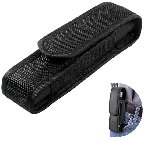 Taschenlampen Holster, Taschenlampe Tasche Gürtel, Nylon Taschenlampen Holster für den Outdoor-Einsatz, Robust und Langlebig, Ideal für Camping und Wandern, Taktische Taschenlampe Tasche Halter