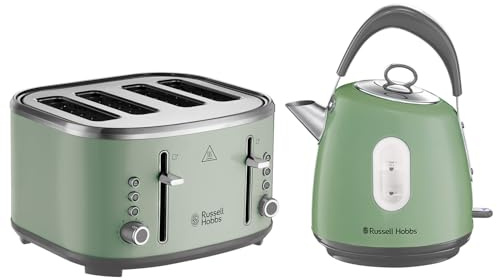 Russell Hobbs Stylevia 1.5L Kettle and 4 Slice Toaster Sage