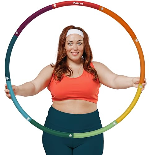Weighted Hula Hoop Plus Size | 3.2lb Weight, 43in Diameter | Extra Large Hula Hoop for Adults Weight Loss | Easy to Spin, Soft Padding | Exercise Hoop for Beginners & Advanced Hoopers
