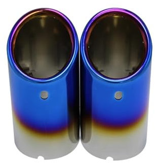 TZIUSFAC Für E30 E36 E46 E90 E91 E92 E93 F30 320i 325i 328i M Power Autoauspuff Schalldämpferspitze Turbo Sound Whistle Auto Car Styling(2pcs Blue)