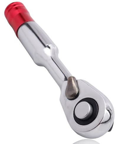 Mesee 1/4 Rapid Ratchet Wrench, Mini Socket Ratchet und Bit Driver Multi-Tool, Ratschenschlüssel Steckschlüsselknarre, Rachet Wrench Set, Ratsche Antrieb Werkzeug für Auto Fahrrad, 96mm