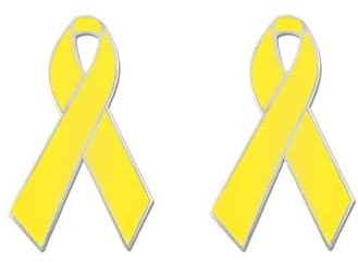 2Pcs Yellow Ribbon Pins Hostages Israel Bring Them Home Breast Cancer Awareness Lapel Pin Metal Hope Enamel Brooches for Women & Men Jewelry Decoration