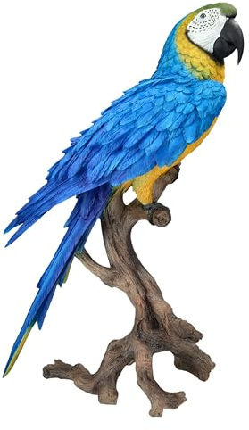Figuren Shop GmbH HotAnt Figurine de jardin XXL Ara Oiseau – Figurine décorative réaliste de HotAnt, grande statue animale, 67 cm
