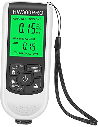 PRETYZOOM Misuratore Spessore Della Vernice Digitale Tester Per Rivestimenti Automobilistici Misuratore Profondità Retroilluminazione Adatto Per Lavorazioni Industriali e Meccaniche