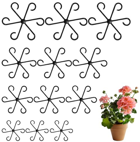 12 Pcs Plant Supports for Indoor Plants, Plant Stem Support, Support Clips for Alocasia, Climbing Houseplant, Reusable Plastic Stem Holders for Climbing Plants Thriving Growth