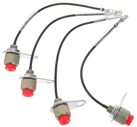 BESTonZON Interruttore di Arresto per Tosaerba e Trimmer, Set 4 Pezzi, Accessorio di Controllo Protettivo per Rifinitura Giardino, Ricambio Resistente e Facile da Usare, Compatibile