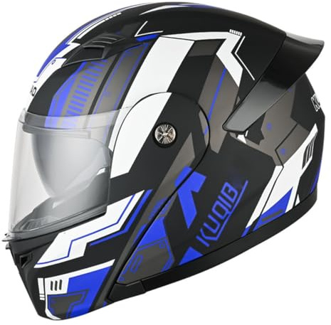 Modular Motorbike Helmet DOTECE Approved Flip Up Full Face Integrated Helmet Racing Helmet With Double Visor Motocross Helmets For Adults Men Women City Rides Moped