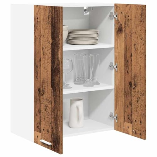 vidaXL Hängande skåp Gammalt trä 60 x 31 x 80 cm Konstruerat trä