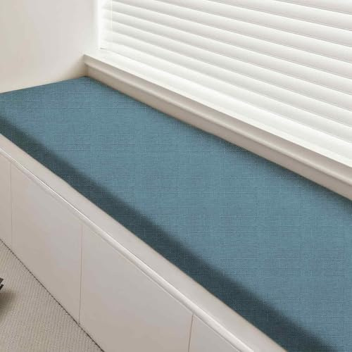 ZQXFZ Eckbank Auflagen 3x120x70cm Leinenoptik-Bezug, 50D Weißschaumkern (mittelhart) DIY-Größe und -Form Hollywoodschaukel Auflage Fensterbank-Sitz– Atmungsaktiv & langlebig -Türkisgrün-25.