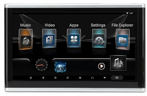 Fockety 10,1 Zoll Auto TV Kopfstützenmonitor, 32G Auto Kopfstützenhalterungsmonitor Multimedia Touchscreen Videoplayer Rücksitz Unterhaltungssystem für Android 9.0, Unterstützt