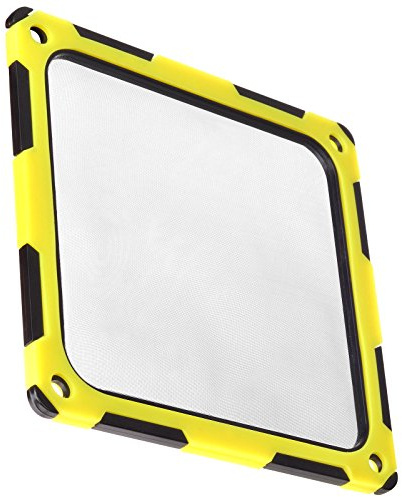 SilverStone SST-FF123BY - 120mm Ultra Fine Fan Dust Filter, up to 4dBA noise reduction, black yellow