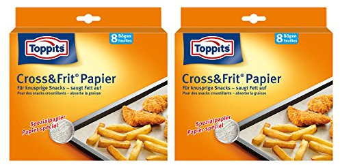 Toppits Cross & Frit Papier (37cm x 30cm), 2er Pack (2 x 8 Bögen)